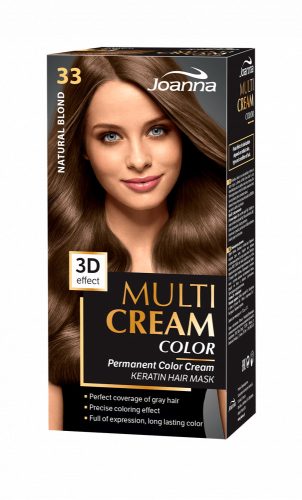 Joanna Multi Cream Color tartós hajfesték (33) - Természetes szőke (6 db)