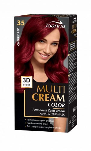 Joanna Multi Cream Color tartós hajfesték (35) - Cseresznye vörös  (6 db)