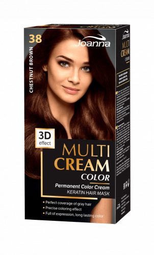 Joanna Multi Cream Color tartós hajfesték (38) - Gesztenye barna (6 db)