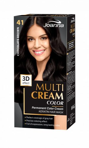 Joanna Multi Cream Color tartós hajfesték (41) - Csokoládé barna (6 db)