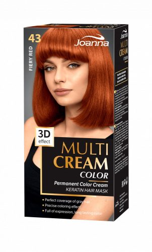 Joanna Multi Cream Color tartós hajfesték (43) - Tüzes vörös