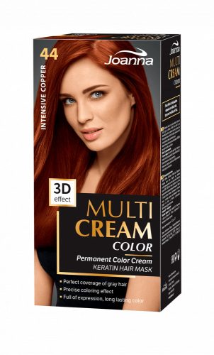 Joanna Multi Cream Color tartós hajfesték (44) - Intenzív rézvörös (6 db)