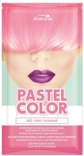 Joanna Pastel Color kimosható hajszínező sampon - Pink (15 db)