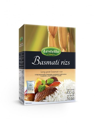 Lestello - Hosszú szemű fehér basmati rizs 4x100g